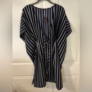 NWT Adome Striped Swimsuit Cover-Up- Medium